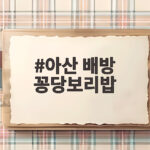 아산 배방 꽁당보리밥